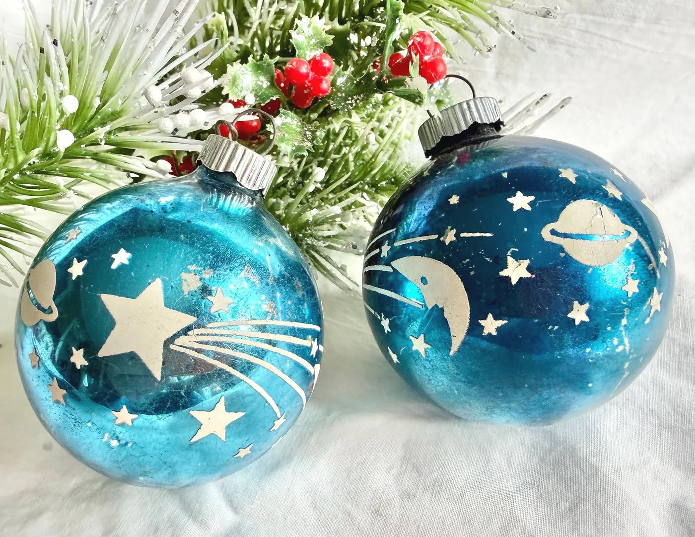 Silver Vintage Mercury Glass Christmas Ornament Mercury Glass Ornaments  Canada