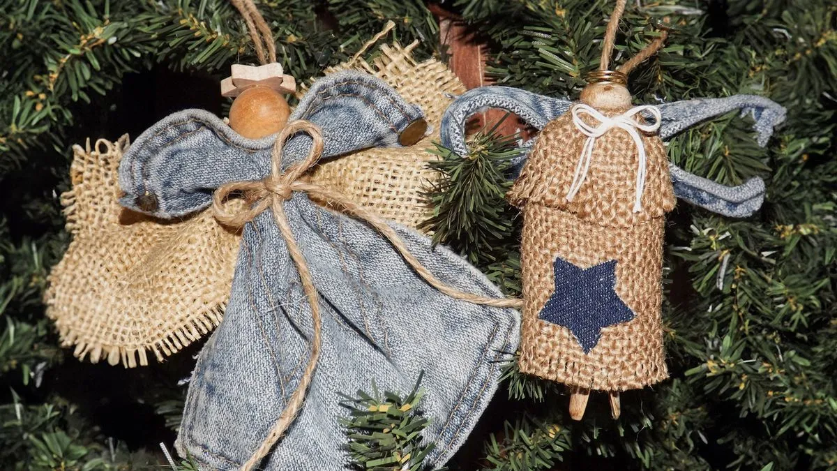 Simple Project Idea: Make Cute DIY Angel Christmas Ornaments From Upcycled Jeans