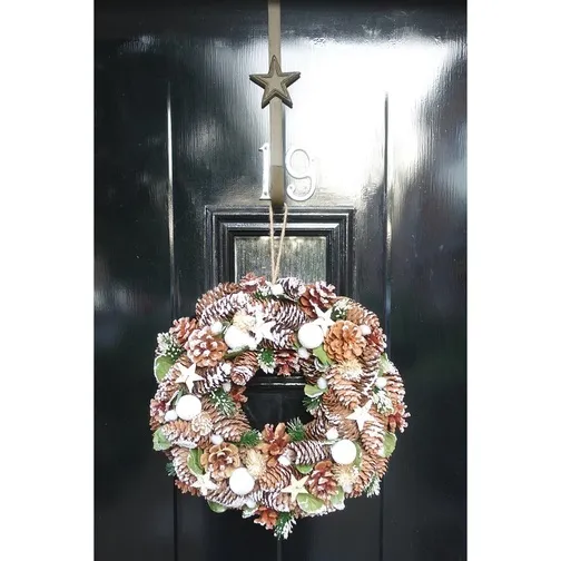 Snow Dusted Pinecone Christmas Wreath - Sheridan Marine