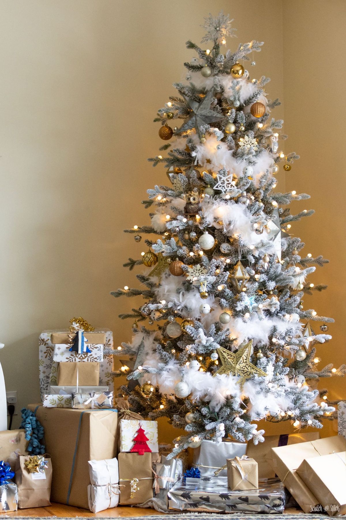 The Best Way to Make a Flocked Christmas Tree | Scratch and Stitch