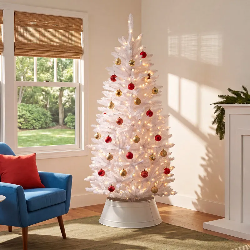 The Holiday Aisle® Slim Pre-Lit White Christmas Tree & Reviews | AllModern