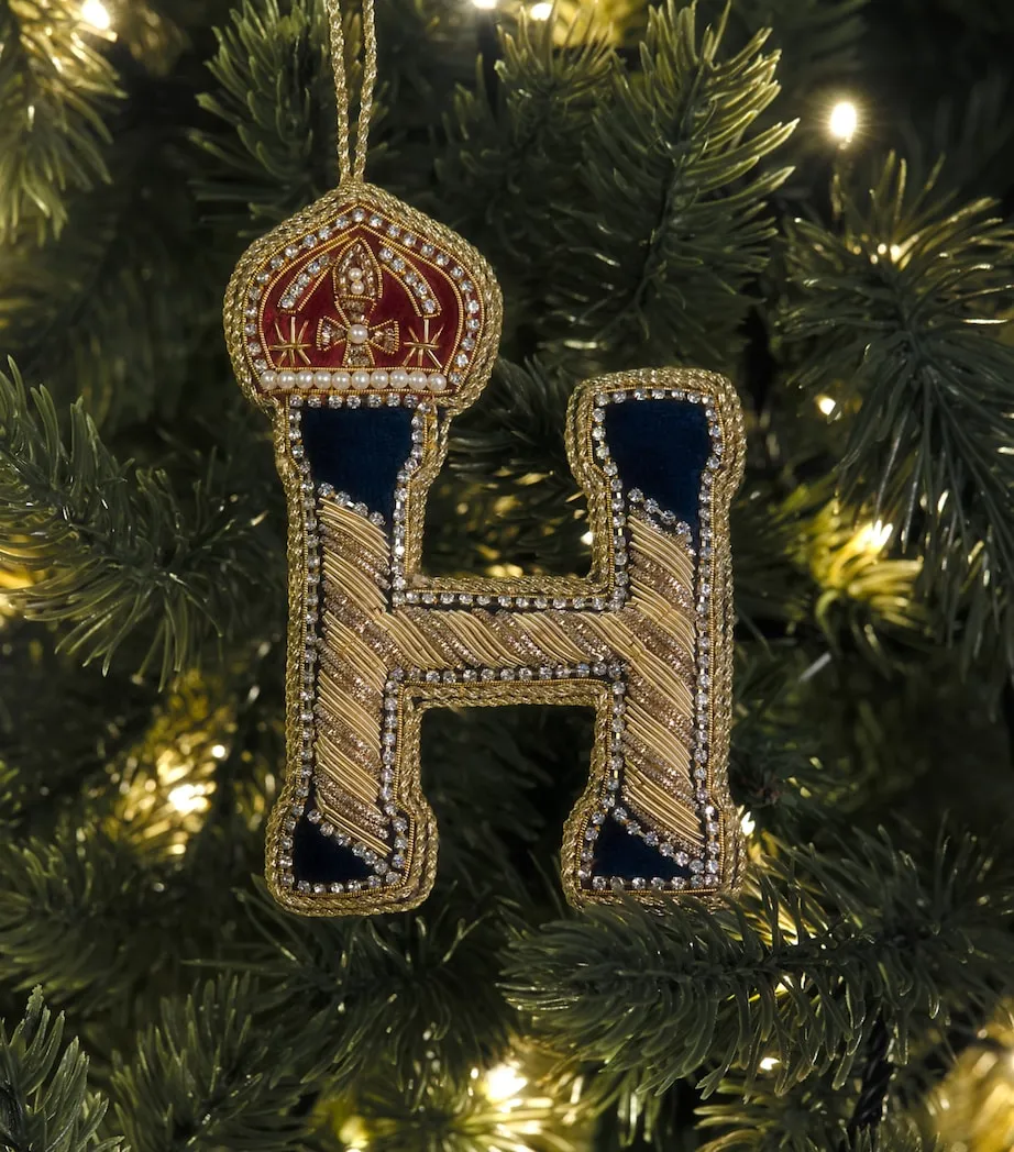 Tinker Tailor Jewelled Letter H Tree Decoration - Multi - One Size