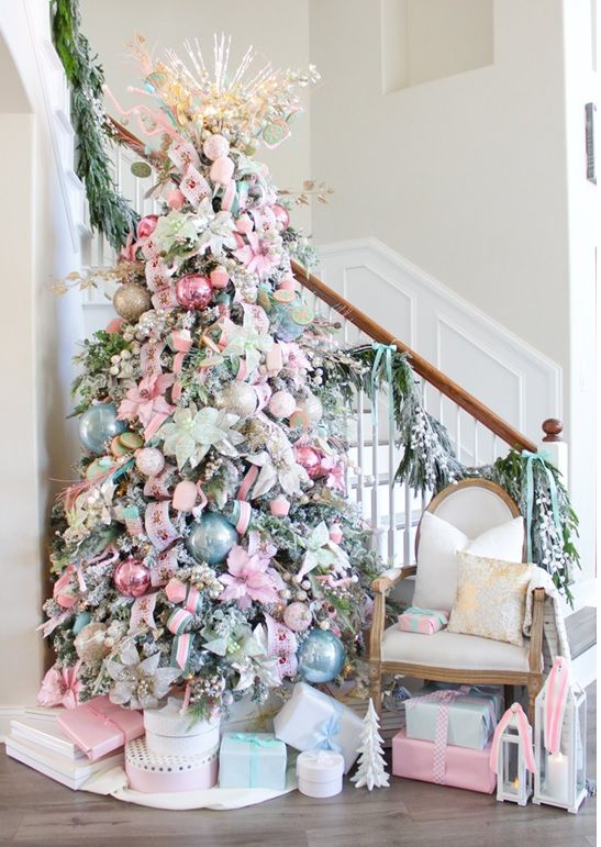Using Gorgeous Pastel Flowers in Your Christmas Tree Designs - Decorator's Warehouse