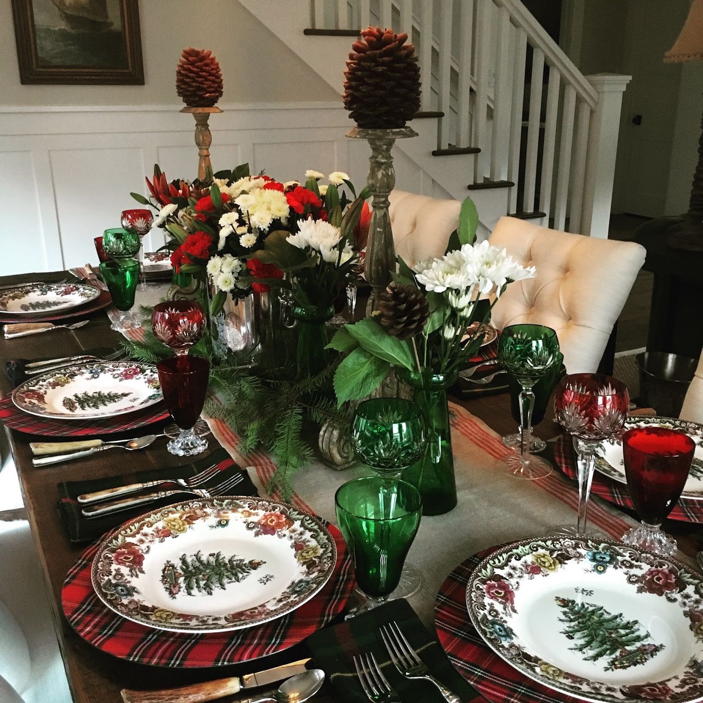 vignette design: Better Late Than Never: Two Christmas Tablescapes in Review