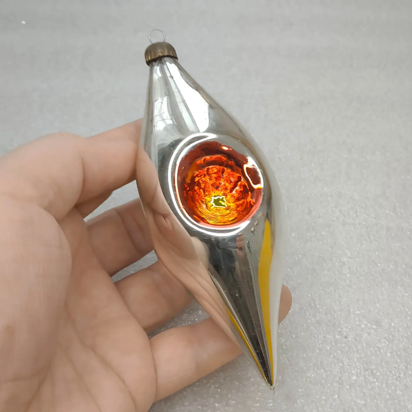 Vintage Silver Glass Christmas Tree Ornament USSR Retro Decor Icicle –  Eugene's Vintage Christmas Ornaments