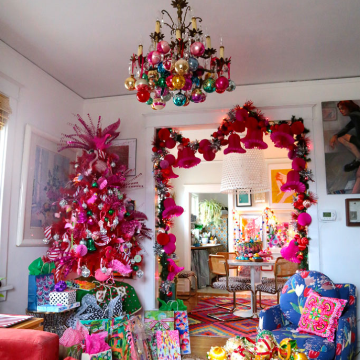 Viva Magenta Flamingo Christmas Tree - Planning With Kids