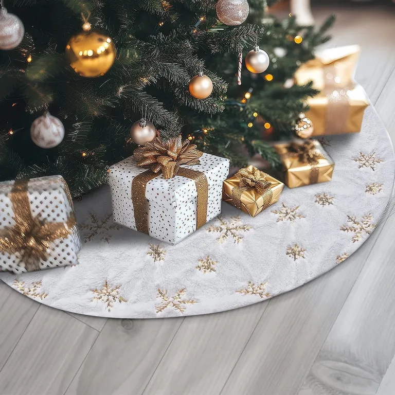 White Christmas Christmas Tree Rug Cozy Winter Holiday Interior With A Crackling Fireplace Adorned With Twinkling