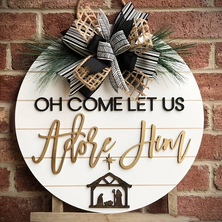 Wholesale Fall Turkey Round Wooden Door Sign for your store - Faire