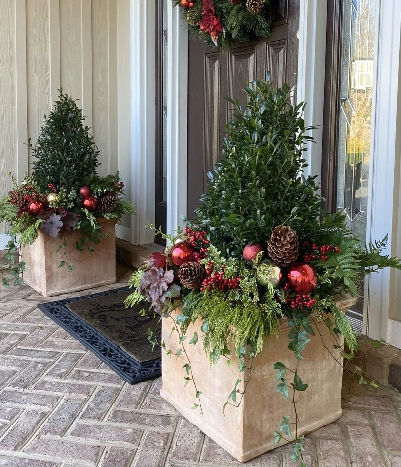 Winter & Holiday Planters: Garden Décor — Contained Creations