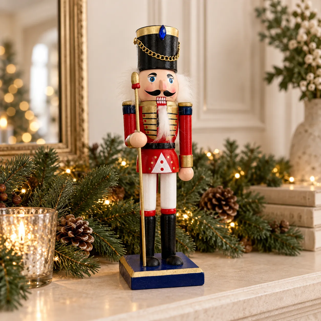 Wooden Christmas Nutcrackers | Woollaston White