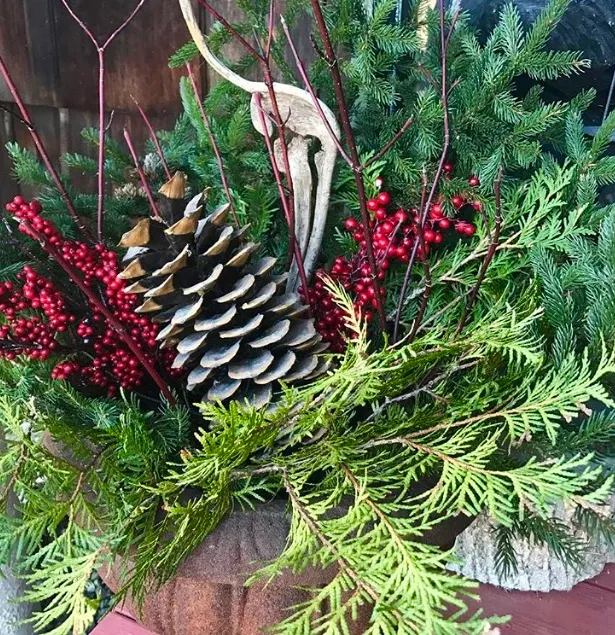 Woodsy Themed Outdoor Christmas Decor - The Hive